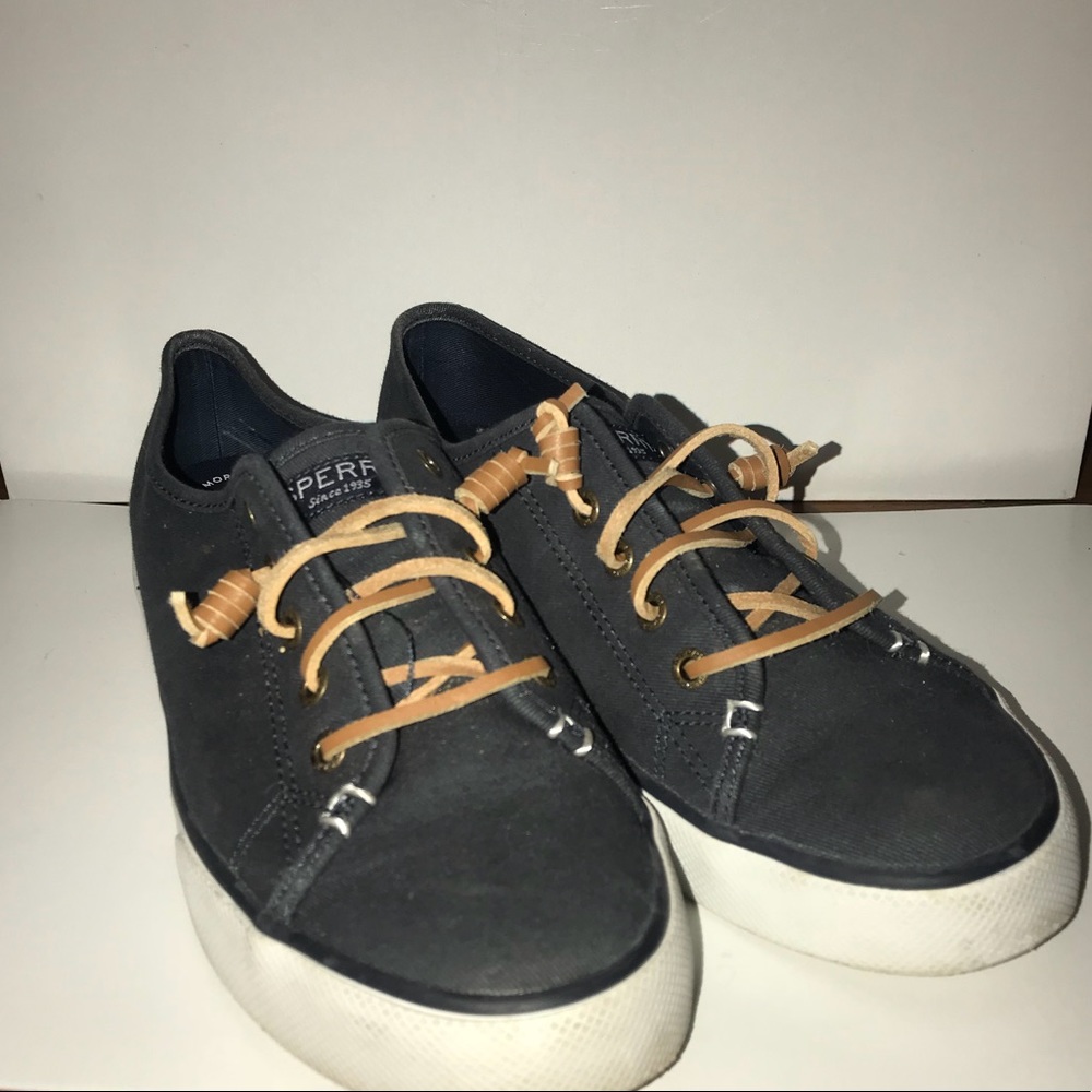 Navy Blue Sperry Slip-on Sneakers